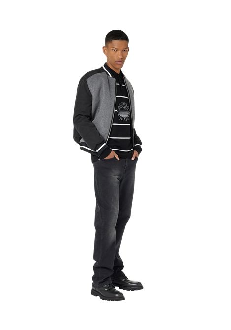 Maglia a polo rigata base rossa in misto lana con intarsio logo e montagne Iceberg ICEBERG JEANS | Maglie | A0079001R901